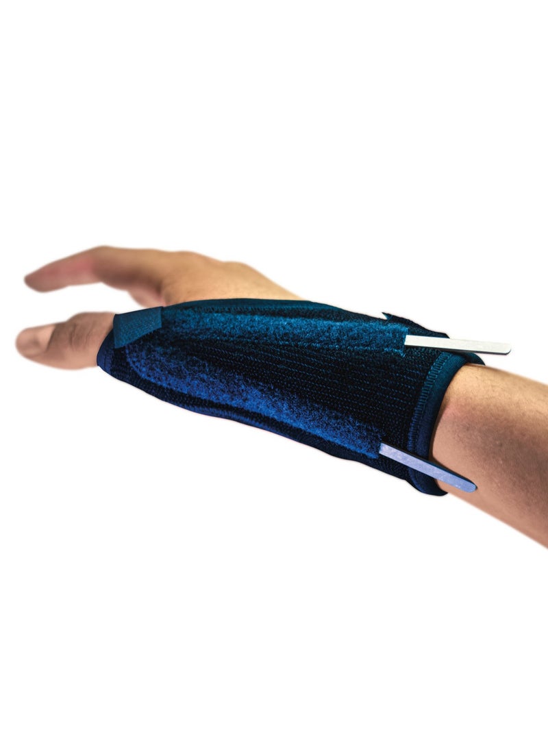 PAVIS Orthopedic SIMPLE THUMB IMMOBILIZER (Right hand)/Thumb Splint with Wrist Support Brace, Thumb Brace for Carpal Tunnel Tendonitis Pain Relief Sprains Arthritis Tendonitis, Thumb Splint Fits Left and Right Hands /  Italy Brand/Best Bacteriostatic material suitable after surgery/ 100% cotton - Image 4