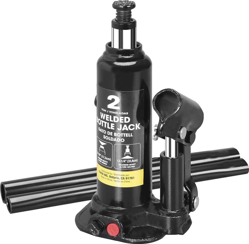 Torin 2 Ton (4,000 LBs) Capacity Hydraulic Welded Bottle Jack, AT90203BB , Black - Image 1