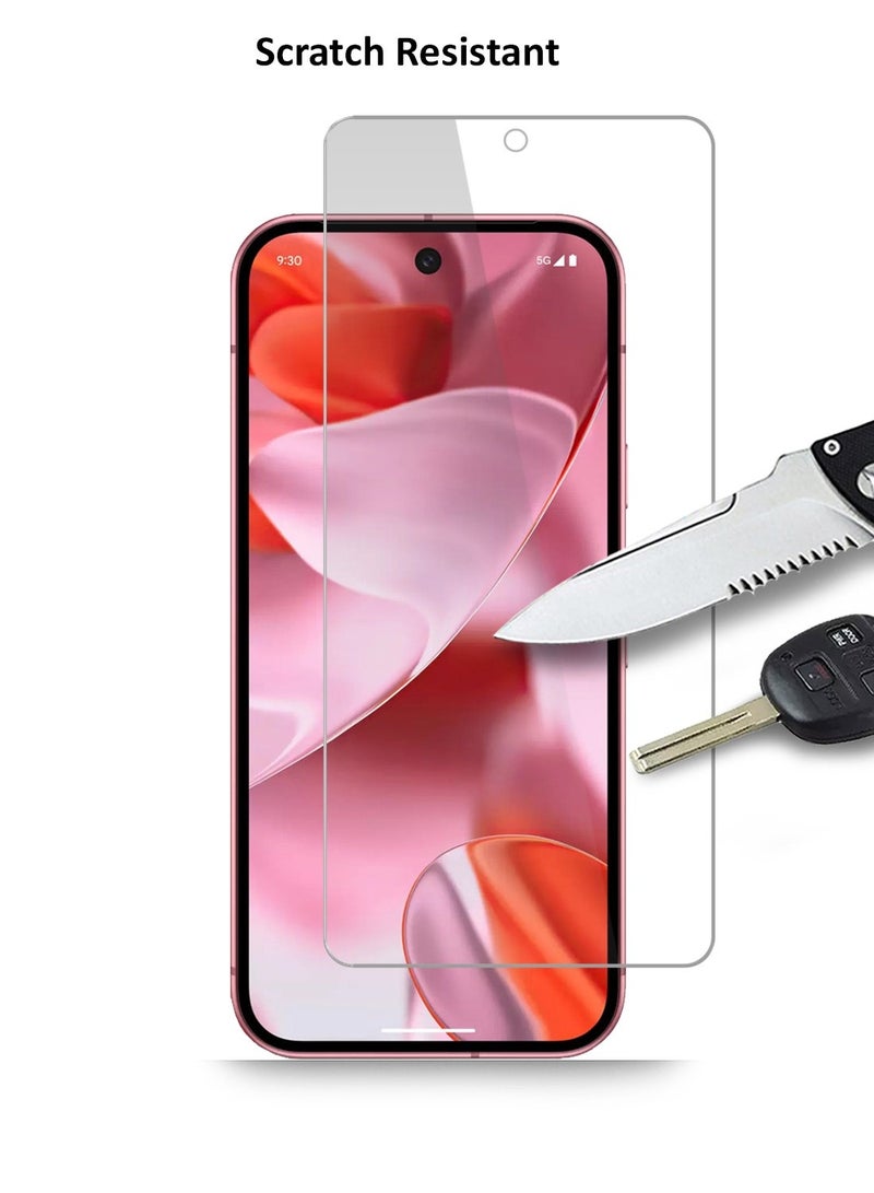 Techie 2 Pack HD Tempered Glass Screen Protector for Google Pixel 9 5G - Anti Reflection Anti Bubbles 9H Hardness 0.33 mm Rounded Edges Easy Installation  - Image 3