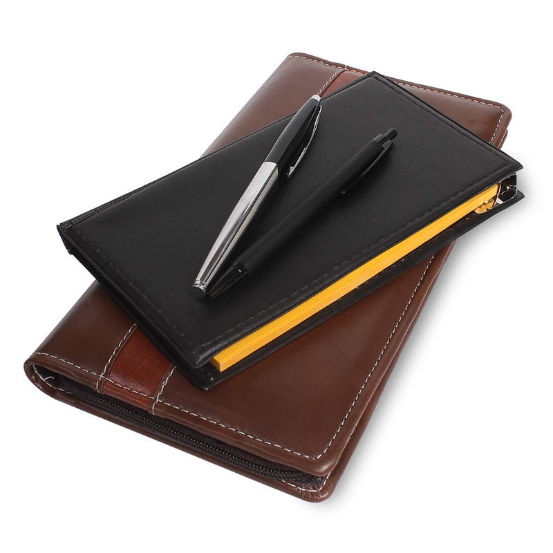 COI Gift Set of Stylish and Elegant Memo pad and Multiple Chequebook Holder which is Perfect for Your Desk Organizers and Corporate Office use for Men & Women - Image 1