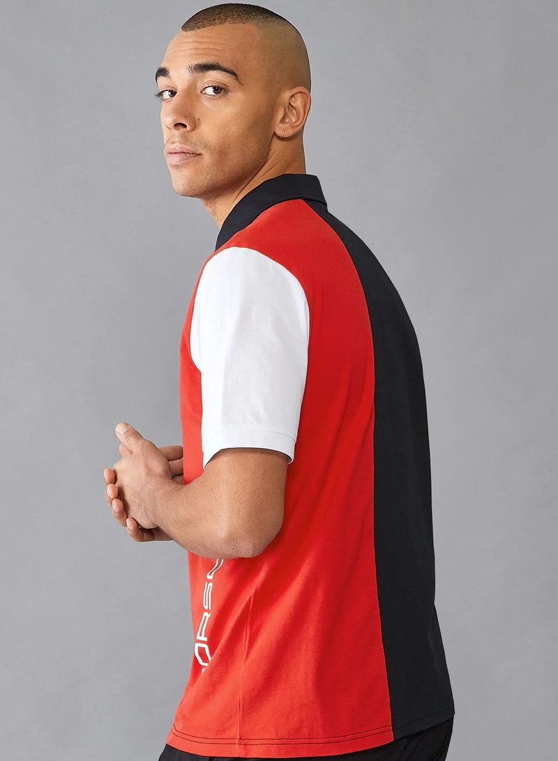 PORSCHE FW MENS STRIPE POLO - Image 4