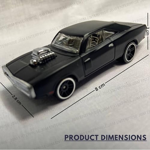 JBM ENTERPRISE 1:64 Scale Diecast Metal Car | Collectible Style Mini Car | Alloy Body, Smooth Wheels & Realistic Design | Display Model & Racing Toy Car for Kids, Adults & Collectors (Black) (Pack of 1) - Image 3
