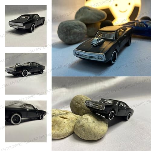 JBM ENTERPRISE 1:64 Scale Diecast Metal Car | Collectible Style Mini Car | Alloy Body, Smooth Wheels & Realistic Design | Display Model & Racing Toy Car for Kids, Adults & Collectors (Black) (Pack of 1) - Image 4