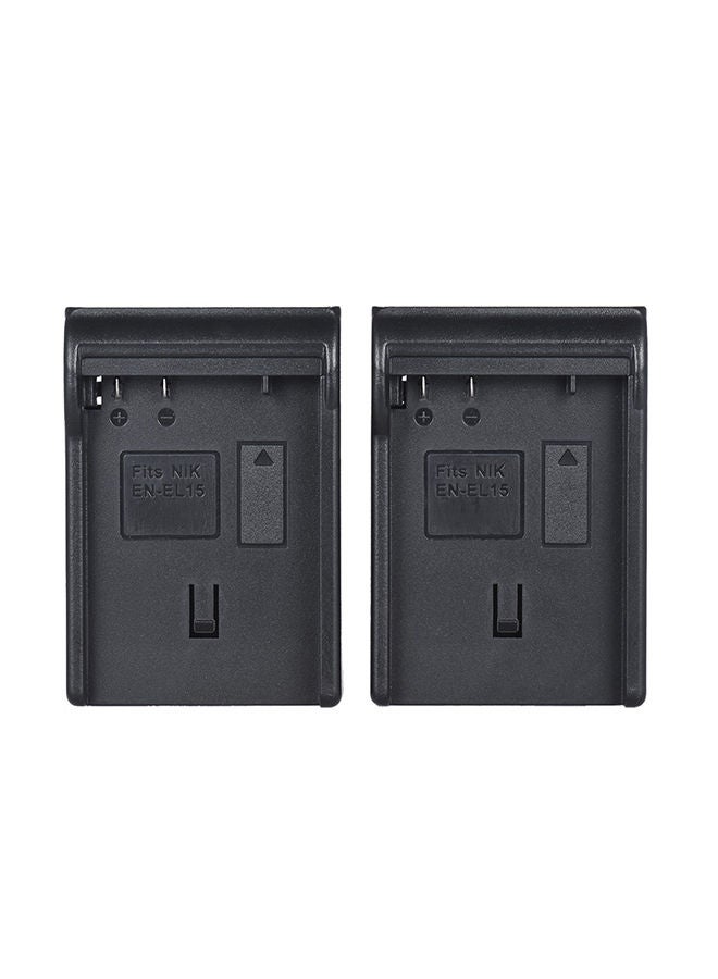NIBEMINENT Dual Channel LCD Camera Battery Charger ENEL15 Black  - Image 3