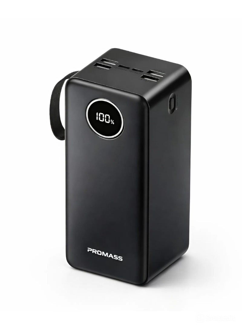 PROMASS 50,000mAh Portable Power Bank, High Capacity 50,000mAh Battery Charger with 100W Power Delivery (PD 22.5W + USB 4, Type-C, Micro) Power Bank with Digital Display, Compatible with iPhone 17, 16, 15, 14, 13, 12, 11 Pro Max and Galaxy S25, S24, S23, S22 Ultra - Image 1
