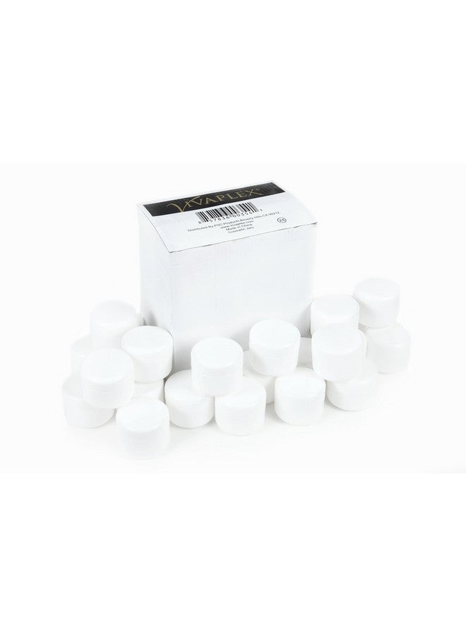 Vivaplex, 24, White, 2 oz Cosmetic Jars, with Liners and Dome Lids - Image 5