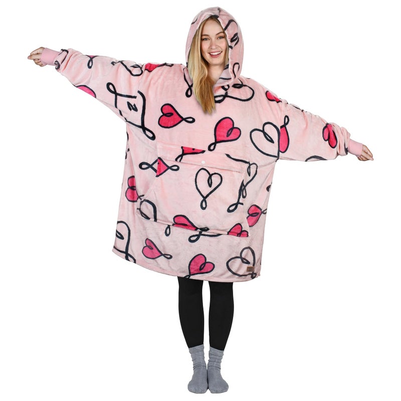 Catalonia Catalonia Love Art Print Oversized Blanket Hoodie Sweatshirt  Wearable Fleece Pullover for Adults Men Women  - Image 1