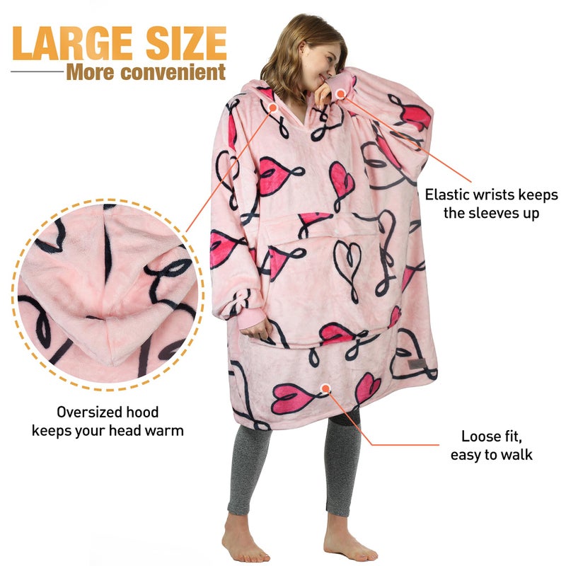 Catalonia Catalonia Love Art Print Oversized Blanket Hoodie Sweatshirt  Wearable Fleece Pullover for Adults Men Women  - Image 4