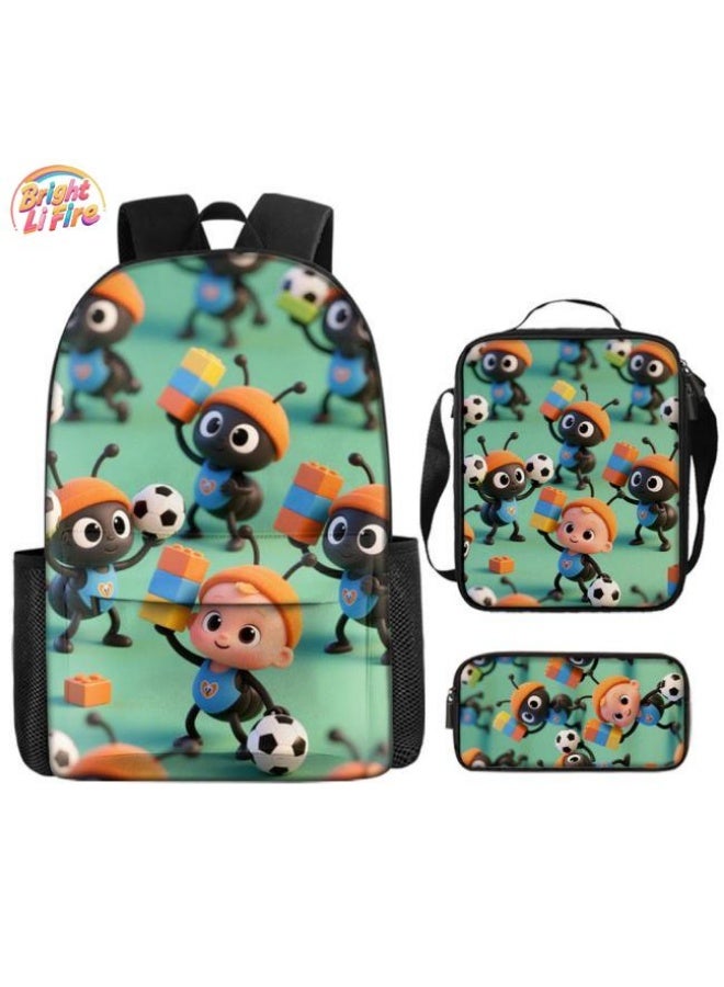Bright Li Fire Fashion knows no boundaries! Cartoon bag three-piece set, suitable for the diverse styles of students and teenagers (available for students, children, friends on outings, mountain climbing, schooling, etc.) - 87 - Image 1