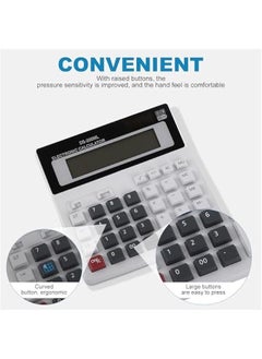 Generic Desk Calculator , 12 Digit Extra Large LCD Display , Touch Comfortable with Big ons , Two Way Power Battery and Solar Calculators Desktop , Standard Function for Office , Home , School  - Image 3