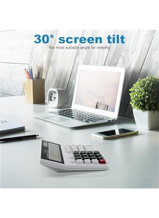 Generic - Desk Calculator , 12 Digit Extra Large LCD Display , Touch Comfortable with Big ons , Two Way Power Battery and Solar Calculators Desktop , Standard Function for Office , Home , School - Image 1