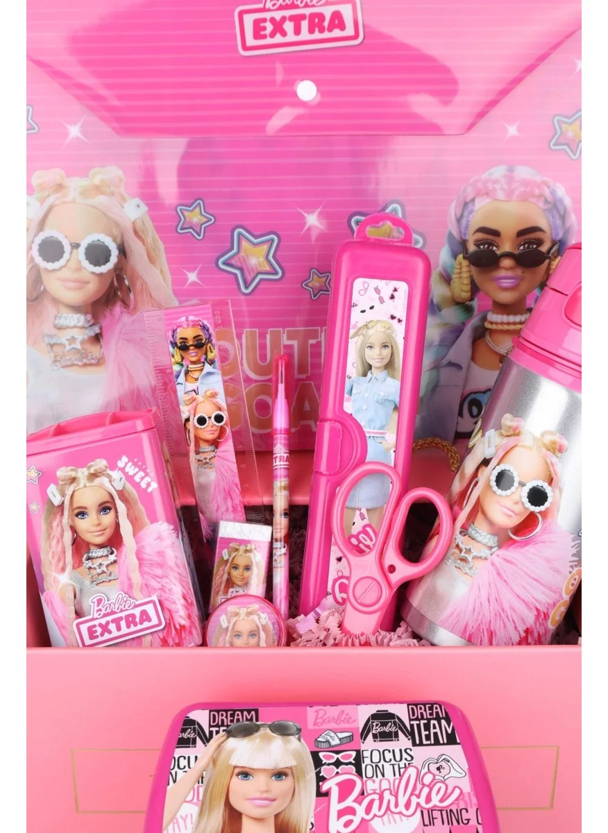 Barbie Decomus Special Boxed 's Summer Adventure Special Collection Stationery School Set with Water Bottle