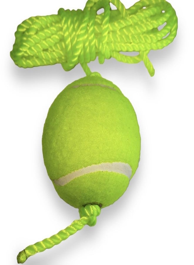 MOROVIK Soft-Medium Hanging Tennis Ball - 3.5 mtrs Rope (1) - with Two Knots, Nylon, Green (2) - Image 3