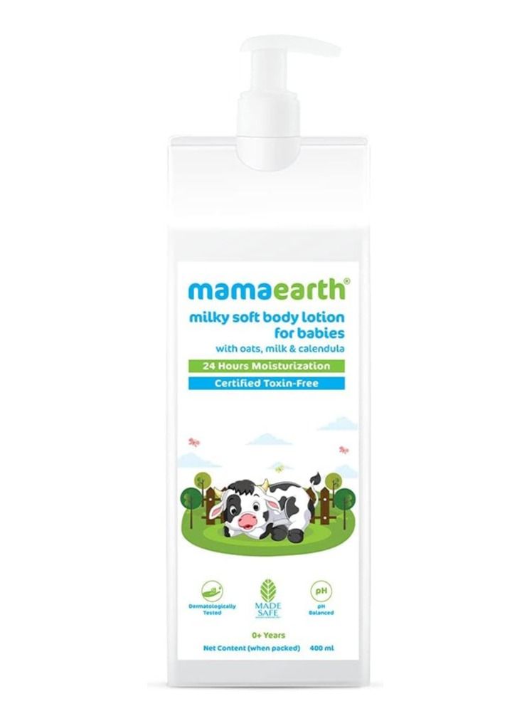 Mamaearth MAMAEARTH Milky Soft Body Lotion with Oats, Milk & Calendula 400 ml - Image 1