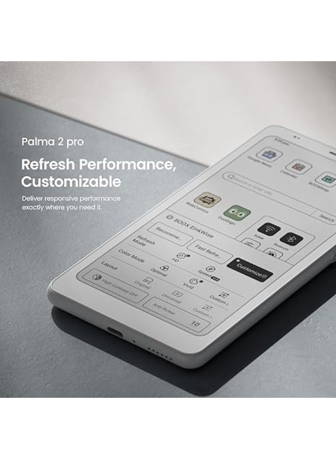 BOOX Palma 2 Pro ePaper Mobile Reader with Cellular Data | Pocket-Size Android e-Ink Device | Glare-Free Display, Front Light, Wi-Fi, Bluetooth & LTE | Read Anywhere, Anytime - Image 4