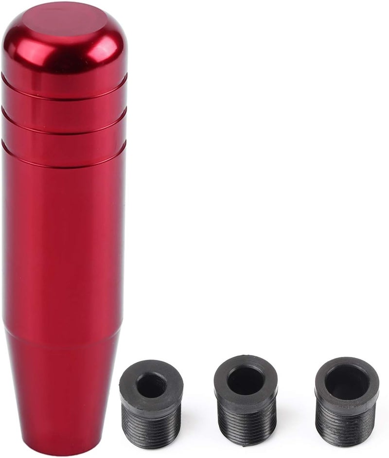 plplaaoo 5.1in Manual Shift Knobs,Car Gear Shift Knob,Universal Shift Knob,Universal Aluminum Alloy Car Manual Gear Shift Knob Handle Shifter Lever,Easy to Install and Disassemble (Red) - Image 1