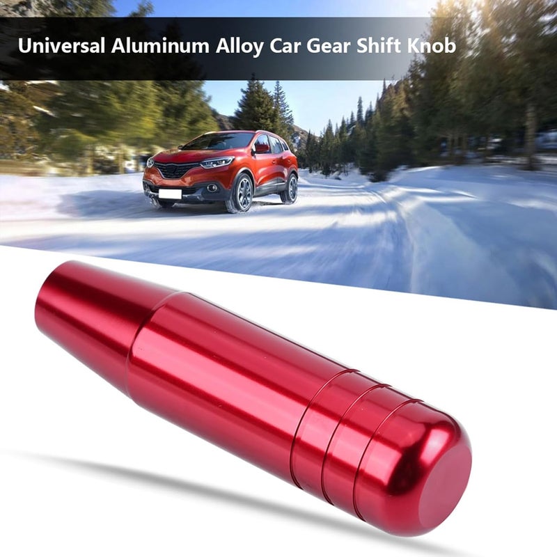 plplaaoo 5.1in Manual Shift Knobs,Car Gear Shift Knob,Universal Shift Knob,Universal Aluminum Alloy Car Manual Gear Shift Knob Handle Shifter Lever,Easy to Install and Disassemble (Red) - Image 2
