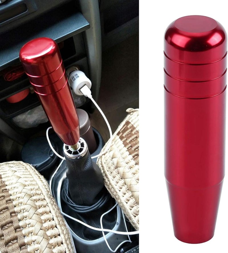 plplaaoo 5.1in Manual Shift Knobs,Car Gear Shift Knob,Universal Shift Knob,Universal Aluminum Alloy Car Manual Gear Shift Knob Handle Shifter Lever,Easy to Install and Disassemble (Red) - Image 5