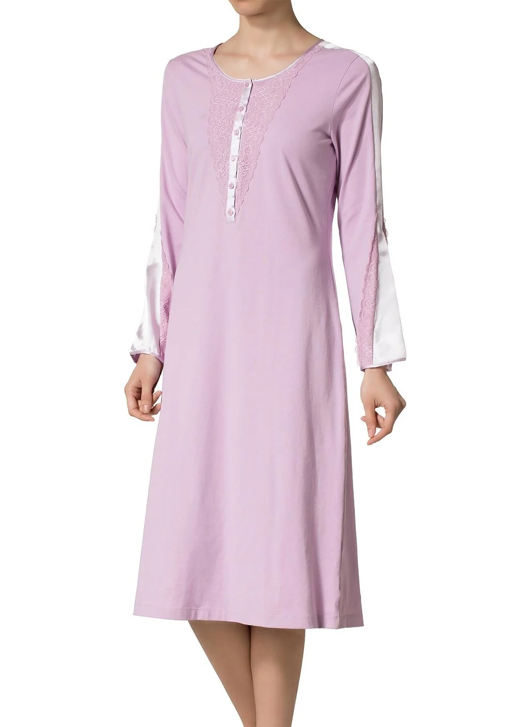 DoReMi Long Sleeved Combed Cotton Nightgown