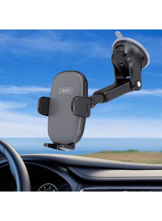 WYE Suction Cup Car Phone Holder | Dashboard & Windshield Mount | 360° Rotation | Strong Grip | Universal Smartphone Compatibility - Image 1