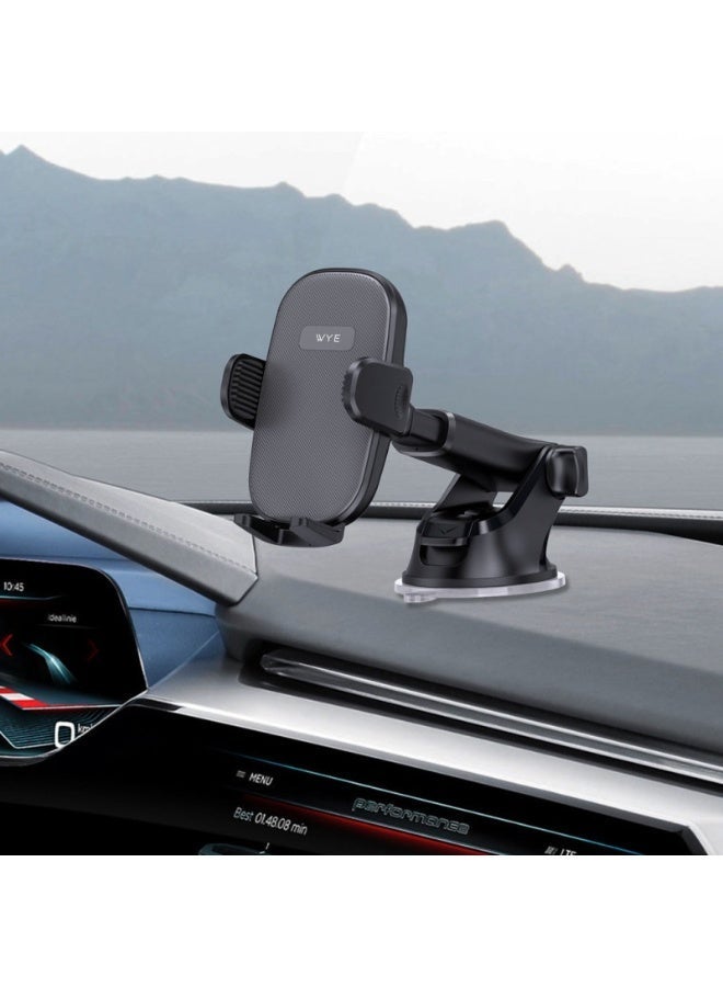 WYE Suction Cup Car Phone Holder | Dashboard & Windshield Mount | 360° Rotation | Strong Grip | Universal Smartphone Compatibility - Image 4