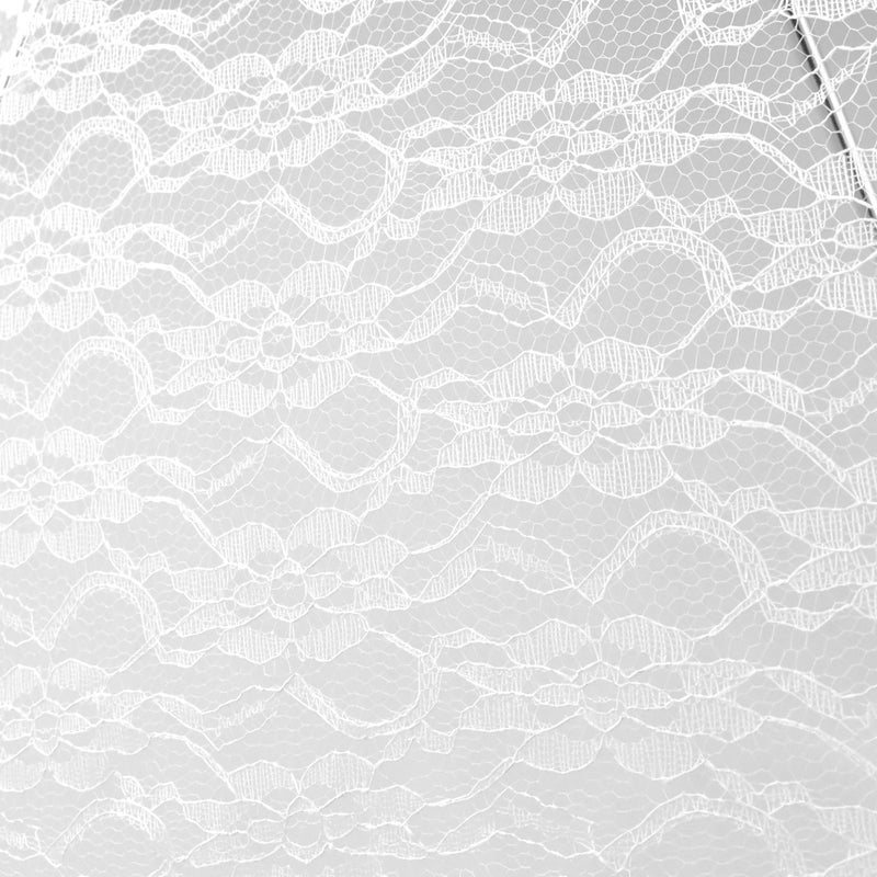 Homeford White Lace Parasol Bridal Umbrella, 26-inch Diameter, 23-inch Length - Image 3