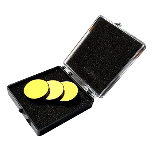 CNCOLETECH 25mm CO2 Laser Mirror Si Reflective Lens 3PCS CO2 Laser Lens Si Gold Plated Laser Mirrors Dia 25mm Co2 Laser Mirror for CO2 Laser Machine - Image 1