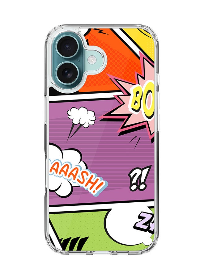 Stylizedd For iPhone 16 Case [Compatible with MagSafe] Slim Magnetic cover Clear Phone Case - Comic Strip FP - Image 1