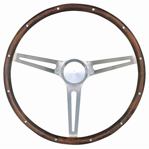 Grant 967-0 Classic Nostalgia Style Steering Wheel with Hardwood Grip and Brushed Stainless Spokes - Image 5