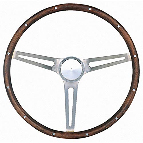 Grant 967-0 Classic Nostalgia Style Steering Wheel with Hardwood Grip and Brushed Stainless Spokes - Image 3