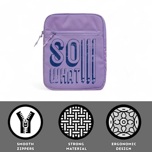 QIPS Tablet Sleeve Bag for up to 12-Inch Tablets – Water-Resistant PU-Coated Case with Front Pocket – Lightweight iPad & Tablet Cover for Work, School & Travel – Slim Protective Design (Lavender) - Image 5