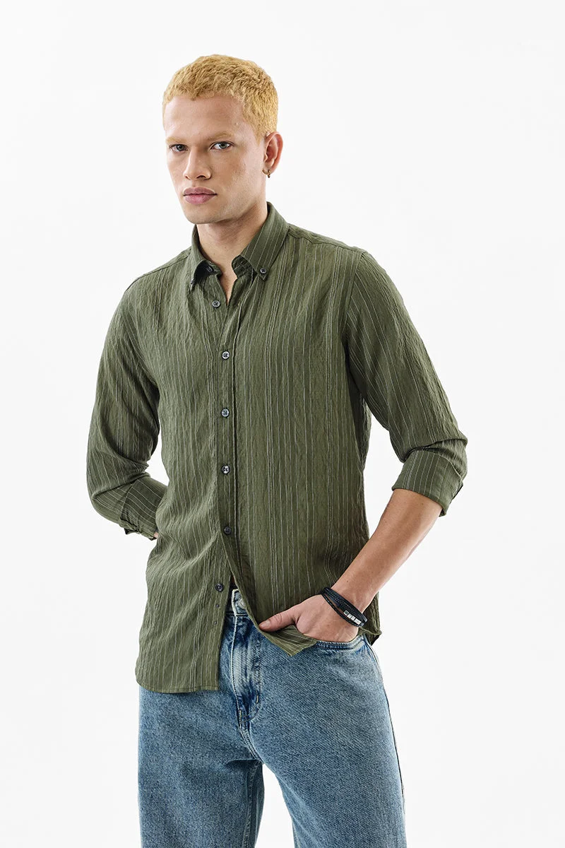SNITCH Slim Fit Stripes Shirt