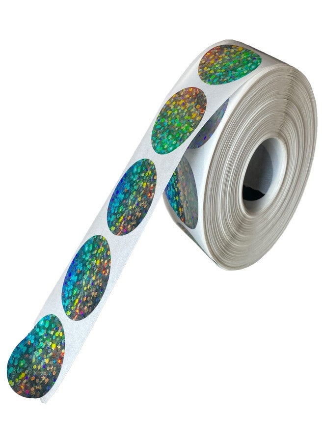 MR-LABEL Mr- Label - 1" Round Scratch Off Stickers - DIY Stickers for Gender Reveal | Reward Programs | Scratch Tickets (Holographic-Dots, 1000 Pcs) - Image 1