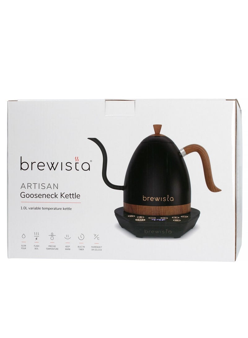 Brewista Artisan Electric Gooseneck Kettle, Black & Brown - Image 4