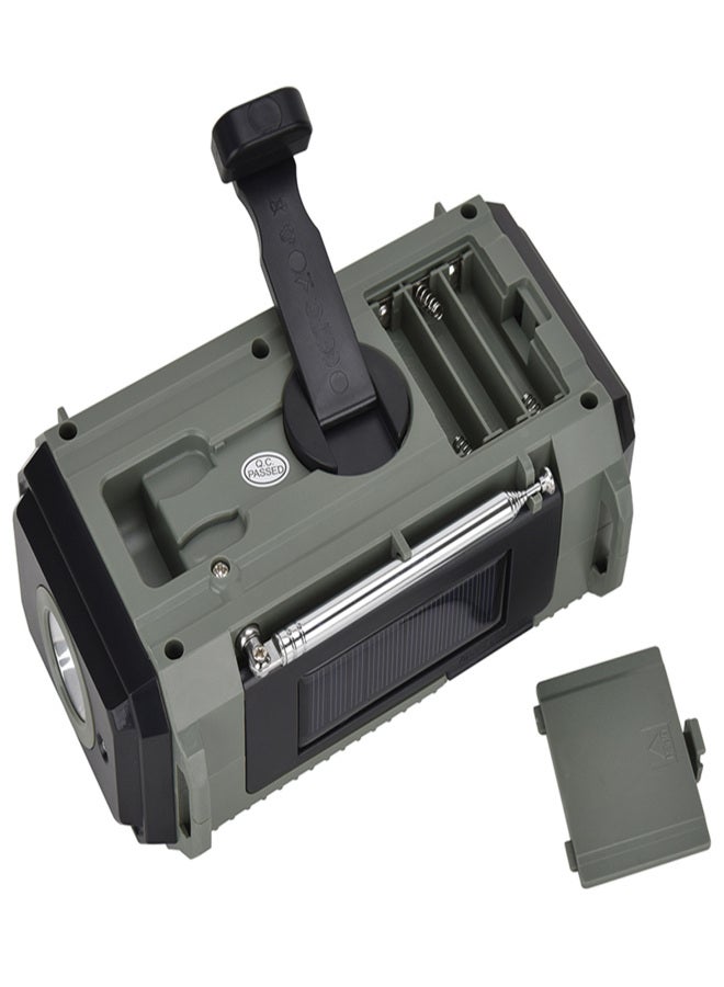 HanRongDa HRD-905 All-band Radio AM FM SW WB Radio Outdoor Emergency Radio with SOS Alarm Flashlight Reading Light Solar Powered Hand Crank Type-C Charging - Image 3