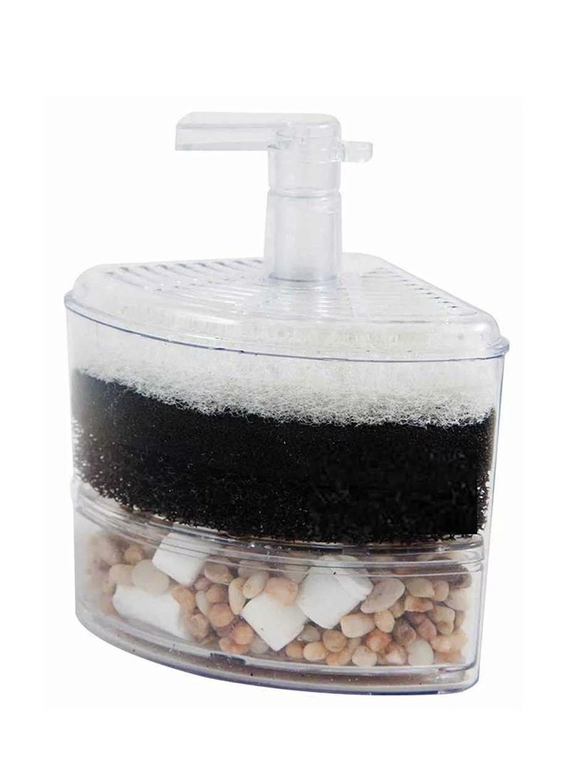AROAQ Aquarium Bio Corner Filter Air Pump Driven for Fry Shrimp Small Fish Tank Up to 20 Gallon - Image 1