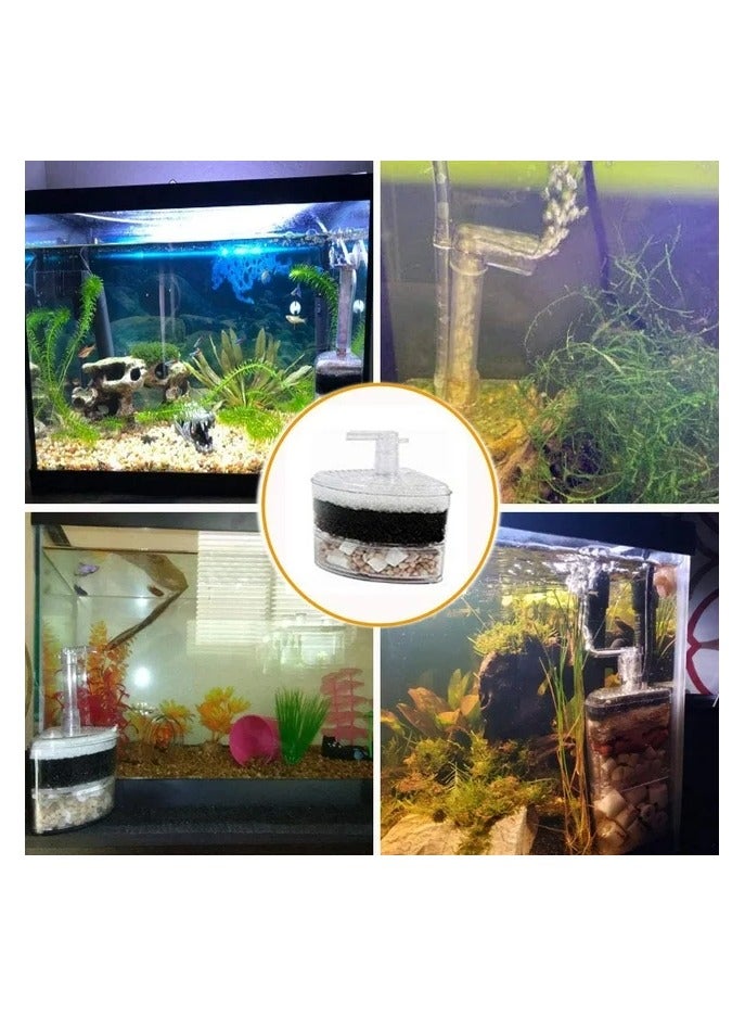 AROAQ Aquarium Bio Corner Filter Air Pump Driven for Fry Shrimp Small Fish Tank Up to 20 Gallon - Image 2
