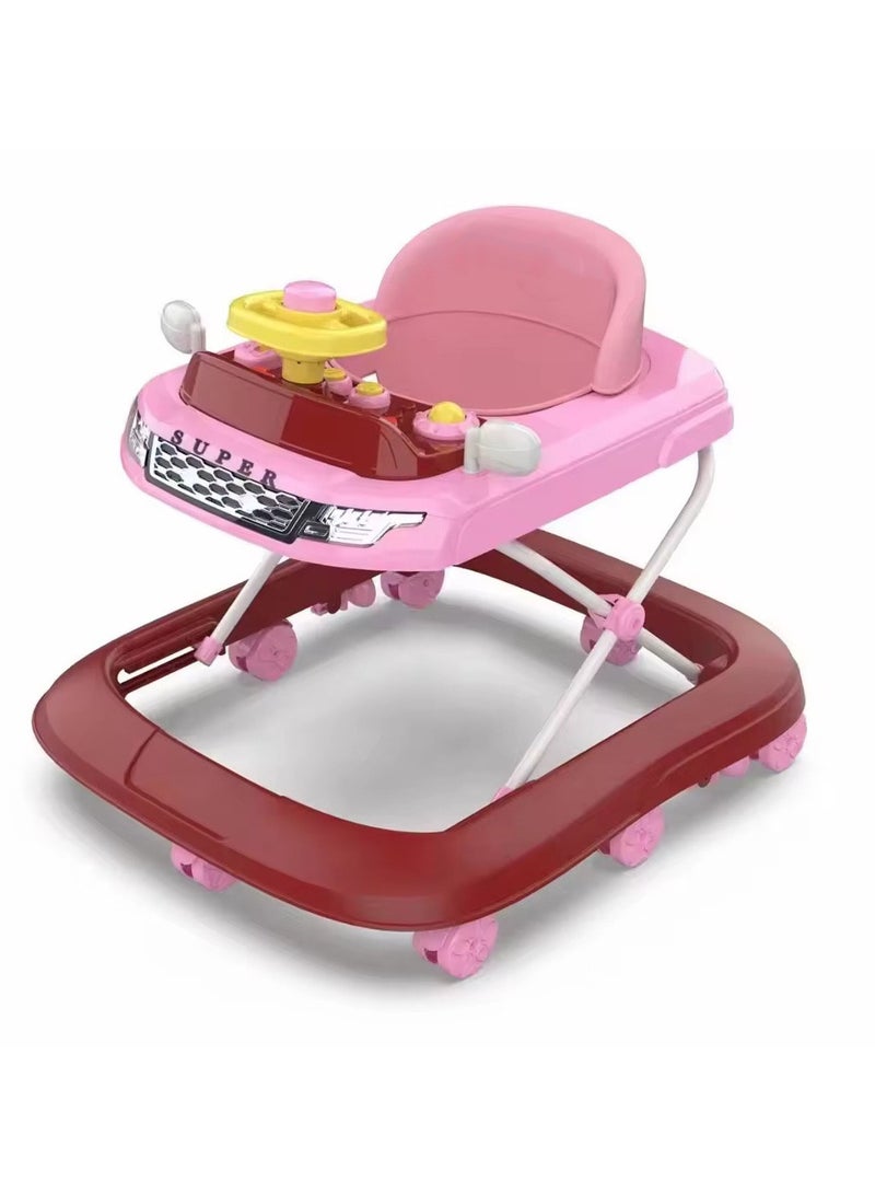 MULHEM Newborn Baby Walker: 8-Wheel Ride-On Toy Made of Plastic