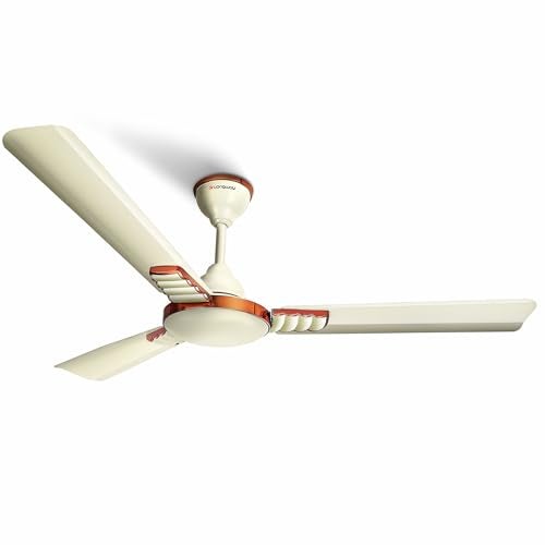 LONGWAY Wave P1 1200 mm/48 inch Ultra High Speed 3 Blade Anti-Dust Decorative Ceiling Fan 2 Years Warranty (Ivory, Pack of 1) - Image 1