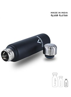 Atlasware Water Bottle with a Capacity of 220 ml, Stainless Steel Water Bottle that keeps Cold for 30 Hours and Keeps Heat for 8 Hours, Black  - Image 4