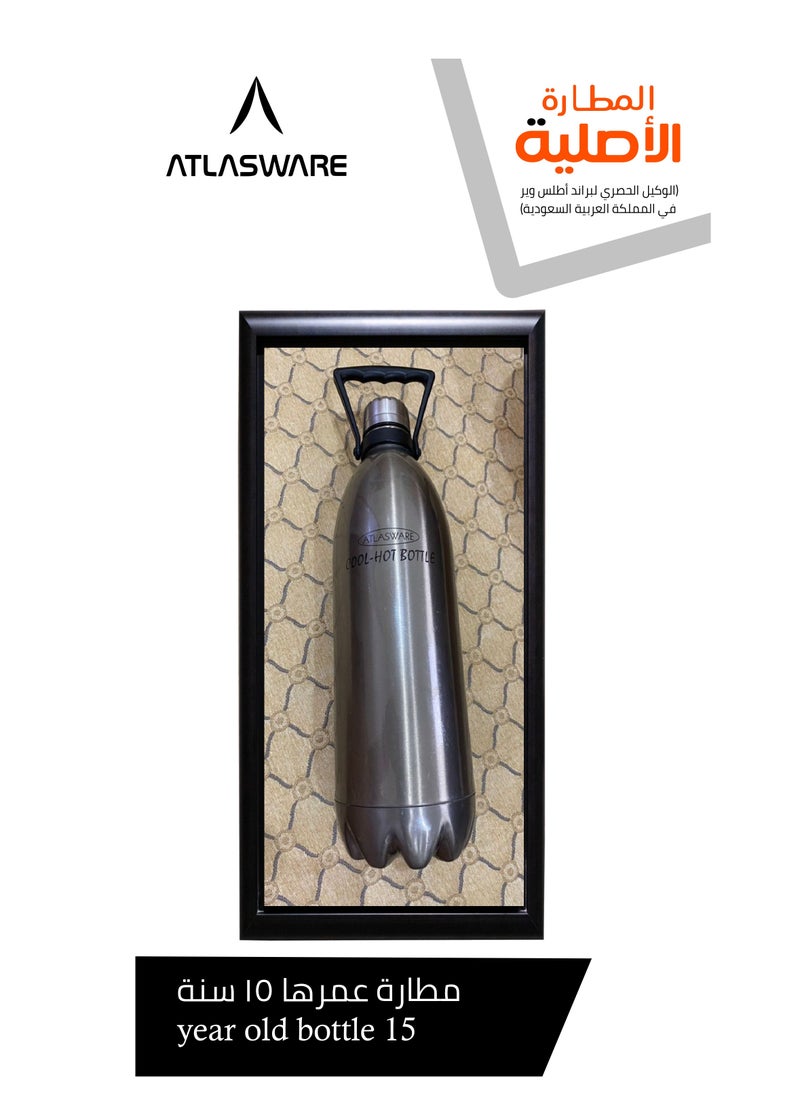 Water Bottle with a Capacity of 220 ml, Stainless Steel Water Bottle that keeps Cold for 30 Hours and Keeps Heat for 8 Hours, Black