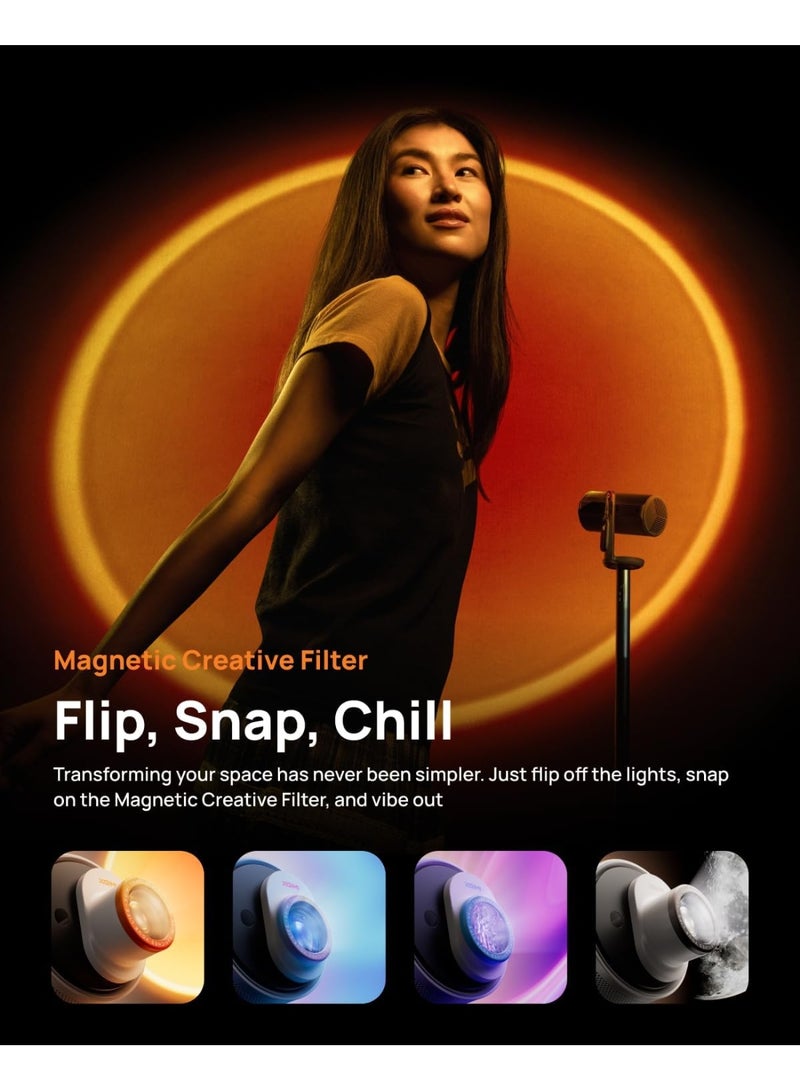 XGIMI مجموعة موغو 4 ليزر الخارجية | جهاز عرض ليزر محمول ثلاثي + شاشة 70 بوصة + قاعدة طاقة + 4 فلاتر، 660 لومن ANSI، 5 ساعات وقت عرض، 2x مكبرات صوت هارمان/كاردون 6 واط، للاستخدام المنزلي/العمل/التخييم/السفر - Image 3