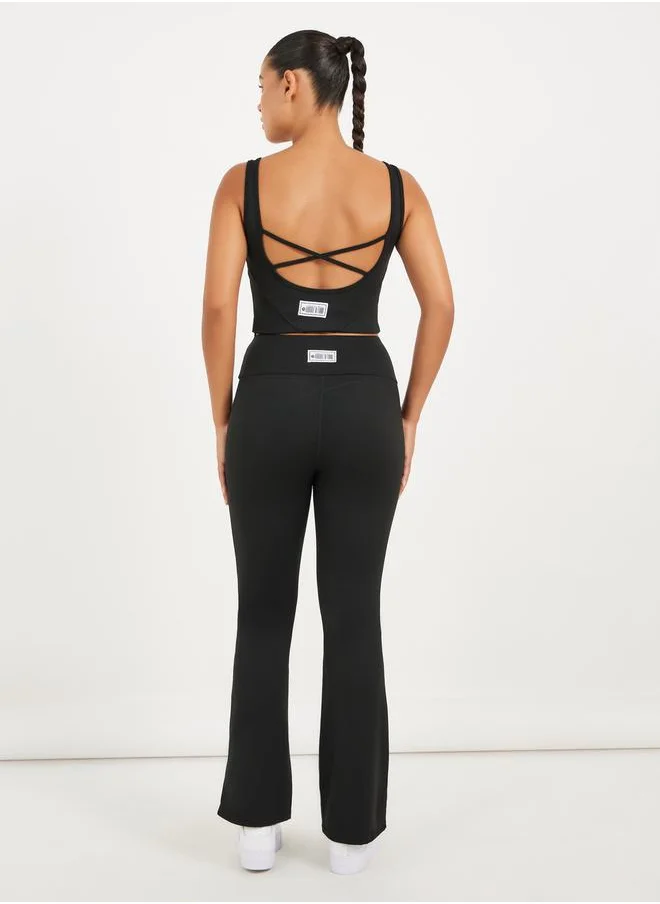 ستايلي Gymspire Edition - Label Broad Waist Flared Pants