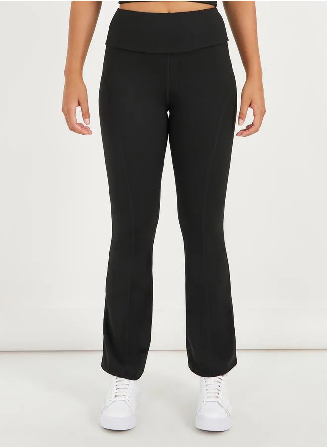 Styli Gymspire Edition - Label Broad Waist Flared Pants