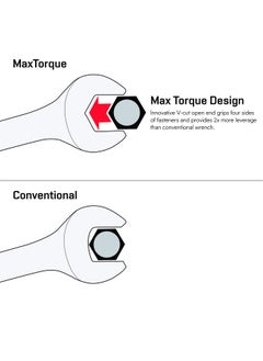 EFFICERE Max Torque 15-Piece Premium Combination Wrench Set Complete Sae Inch Sizes From 1 4 To 1 With Rack Organizer Chrome Vanadium Steel Long Pattern Mirror Chrome Finish  - Image 5