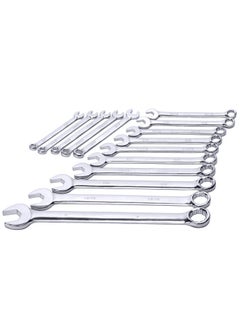 EFFICERE Max Torque 15-Piece Premium Combination Wrench Set Complete Sae Inch Sizes From 1 4 To 1 With Rack Organizer Chrome Vanadium Steel Long Pattern Mirror Chrome Finish  - Image 4