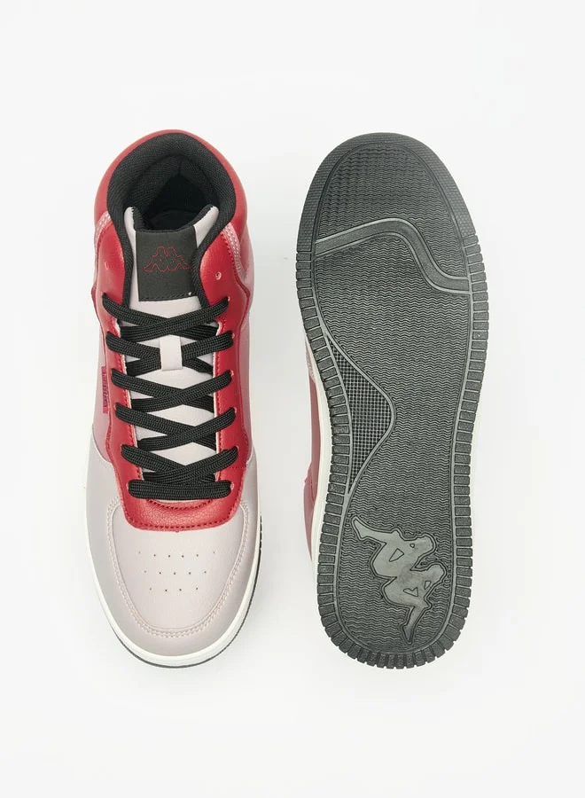 Kappa Women's Panelled High Top Sneakers with Lace-Up Closure