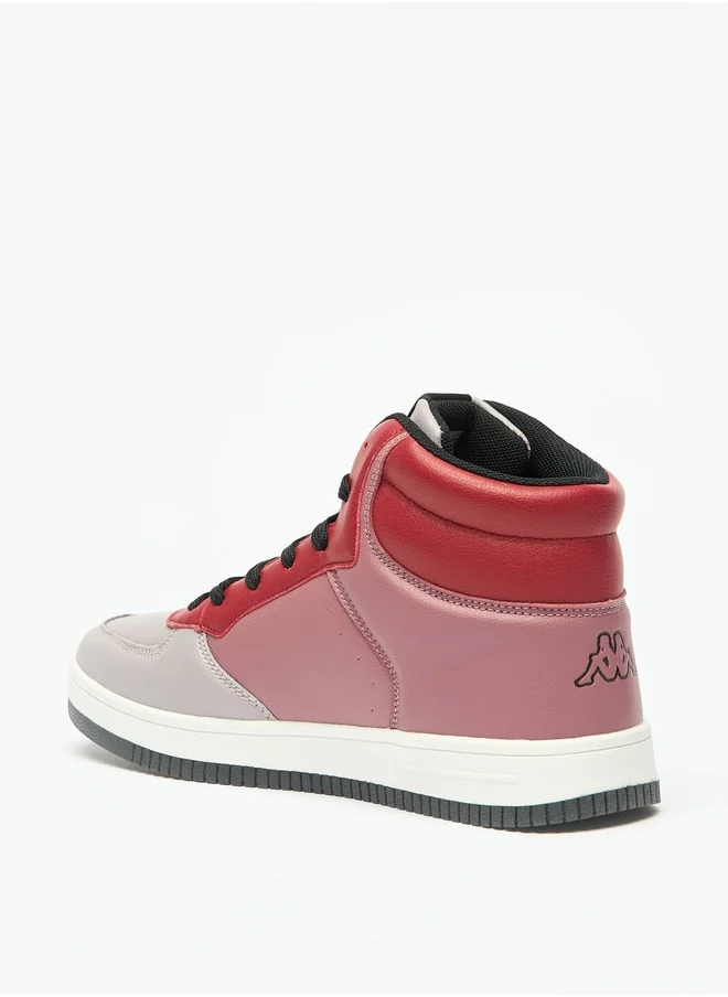 Kappa Women's Panelled High Top Sneakers with Lace-Up Closure