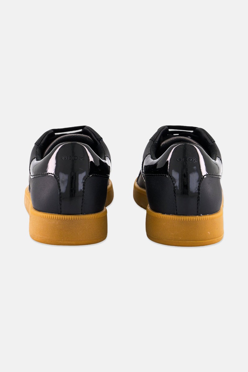 GEOX Women Meleda Lace Up Casual Shoes, Black - Image 2