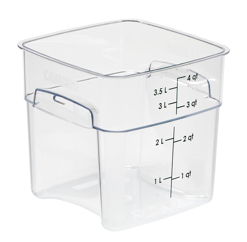 Cambro FreshPro 4Qt Food Storage Container in Clear for Industrial and Kitchen Use, Pantry Organization and Food Freshness - Image 1